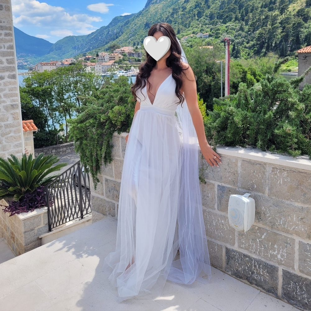 White Wedding Dress Elegant White Maxi Wedding Dress